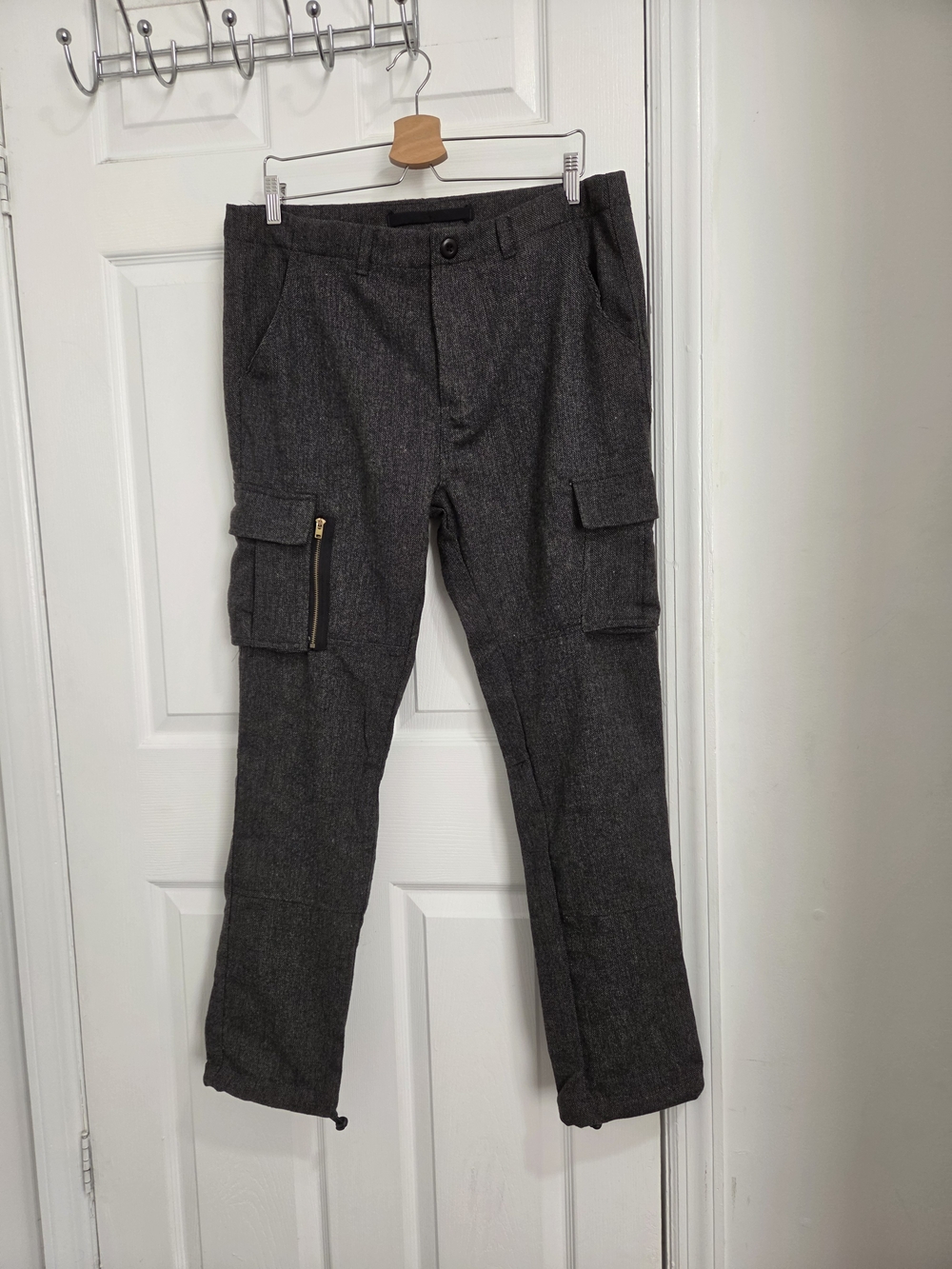 RICHI LE Men's Dark Gray Cargo  Pants